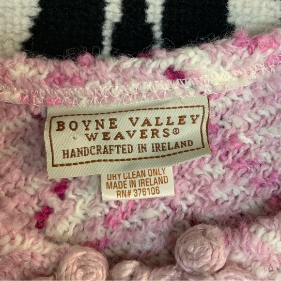 Boyne Valley Weavers Irish Alpaca Wool Plaid Fringe Poncho One Size - Picture 5 of 9